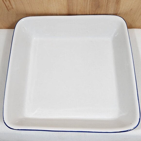 Maxam Italian Daisy Baking Dish 9.5" stoneware square Portugal handpainted flaw - Picture 5 of 9